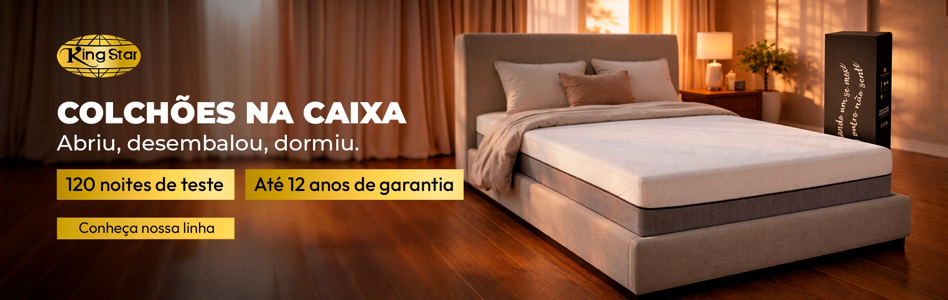 Colchão na Caixa é na King Star