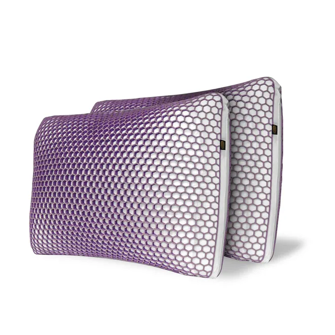 Kit 2 Travesseiros Air Flow Purple Colmeia Skin