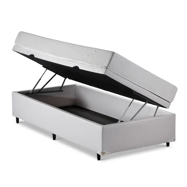 Cama Box Baú + Colchão na Caixa Smart Comfort Firme (5 Anos de Garantia)