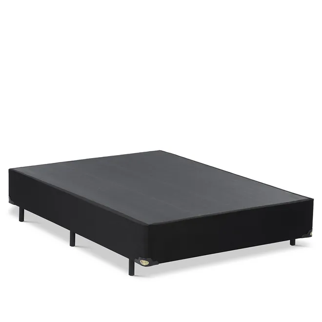 Base Cama Box Suede Preto King Star
