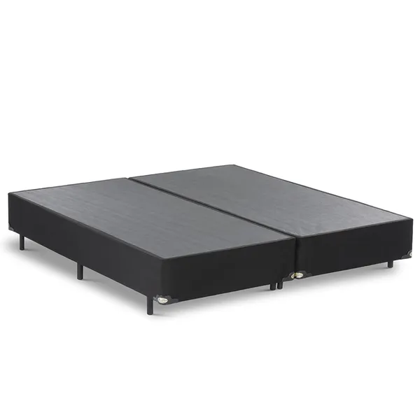 Cama Box: Colchão na caixa Original + Box Suede Preto - 12 anos de garantia!