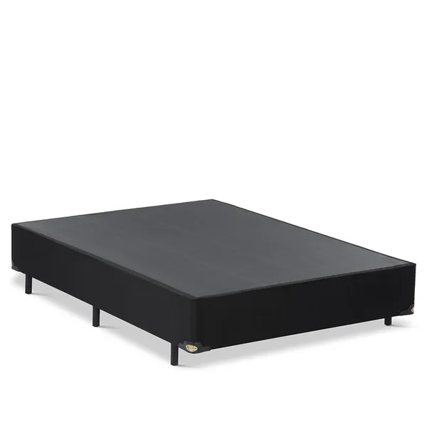 Cama Box: Colchão na caixa Original + Box Suede Preto - 12 anos de garantia!