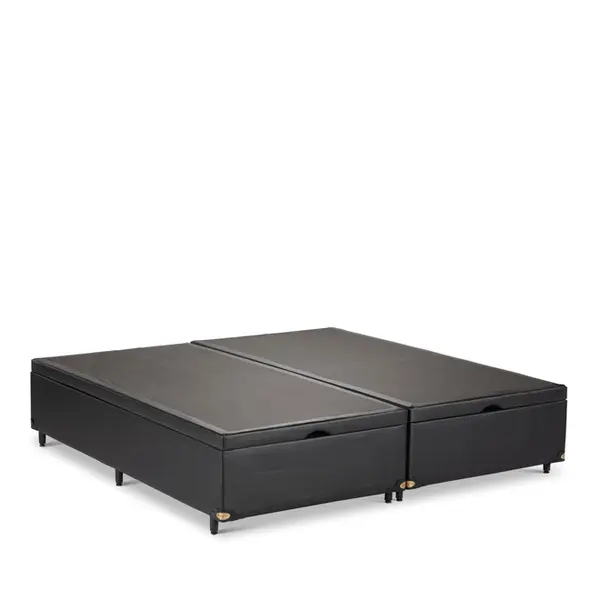 Base Cama Baú King Star Korano Preto Abertura Frontal