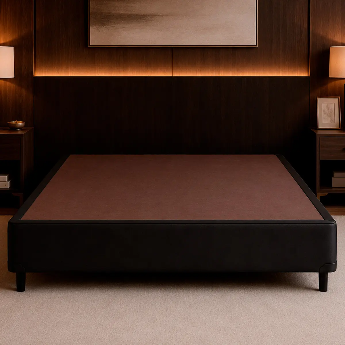 Base Cama Box Korano Preto King Star