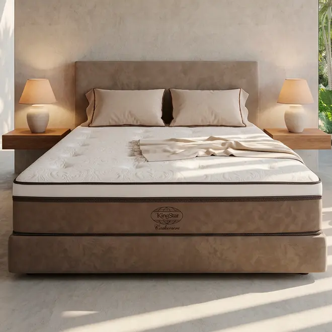 Colchão King Star Firme Molas Ensacadas Cashemire Desert