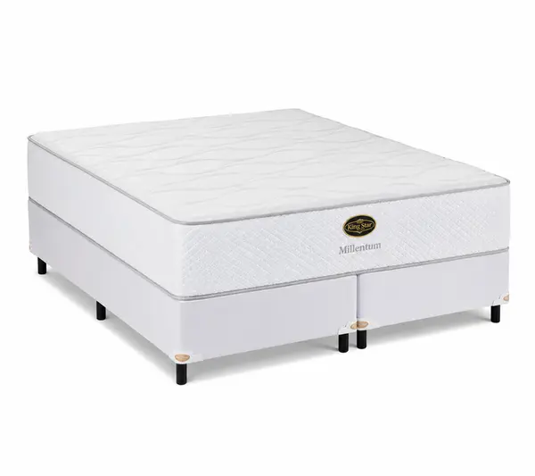 Cama Box + Colchão King Star Firme Molas Ensacadas Millenium