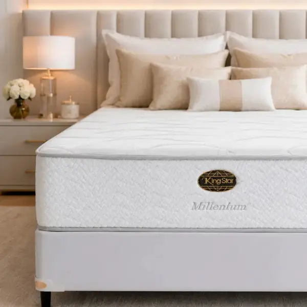 Cama Box + Colchão King Star Firme Molas Ensacadas Millenium