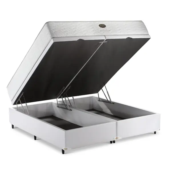 Cama Box Baú + Colchão King Star Firme Molas Ensacadas Millenium