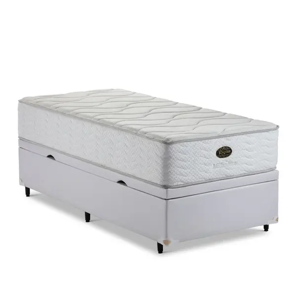 Cama Box Baú + Colchão King Star Firme Molas Ensacadas Millenium