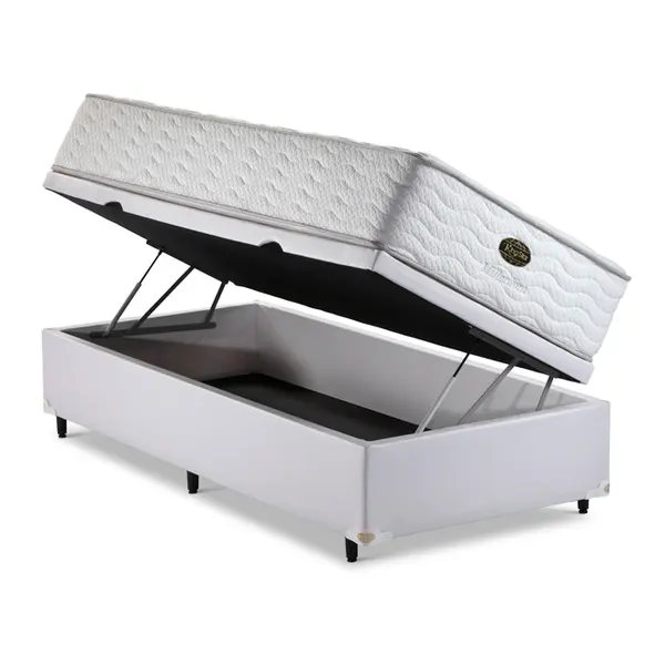 Cama Box Baú + Colchão King Star Firme Molas Ensacadas Millenium