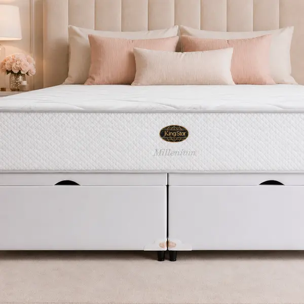 Cama Box Baú + Colchão King Star Firme Molas Ensacadas Millenium