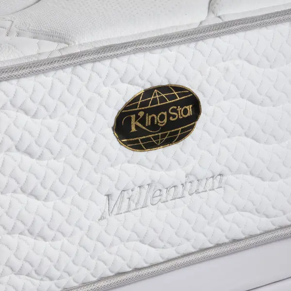 Cama Box Baú + Colchão King Star Firme Molas Ensacadas Millenium