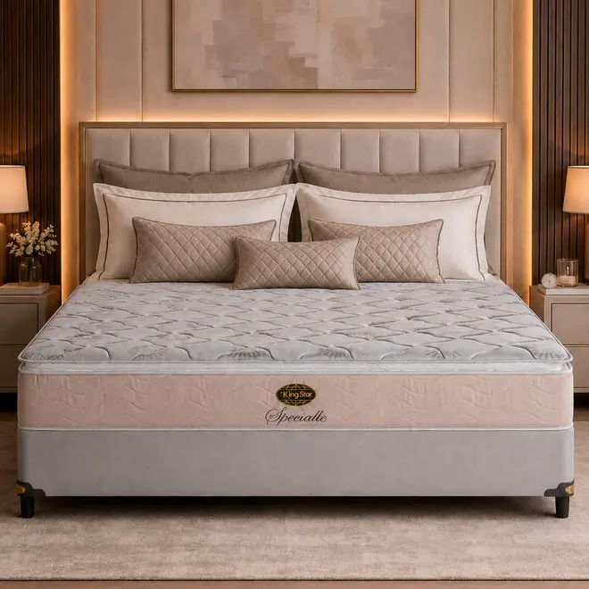 Cama Box + Colchão King Star Firme Specialle King