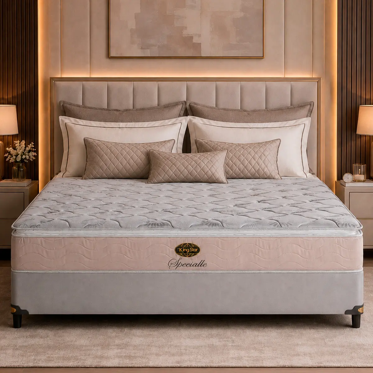Cama Box + Colchão King Star Firme Specialle King