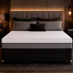 Conjunto Cama Box Baú King Star Original — Colchão Espuma na Caixa + Base Baú, Conforto Intermediário — 120 Noites + 12 Anos de Garantia