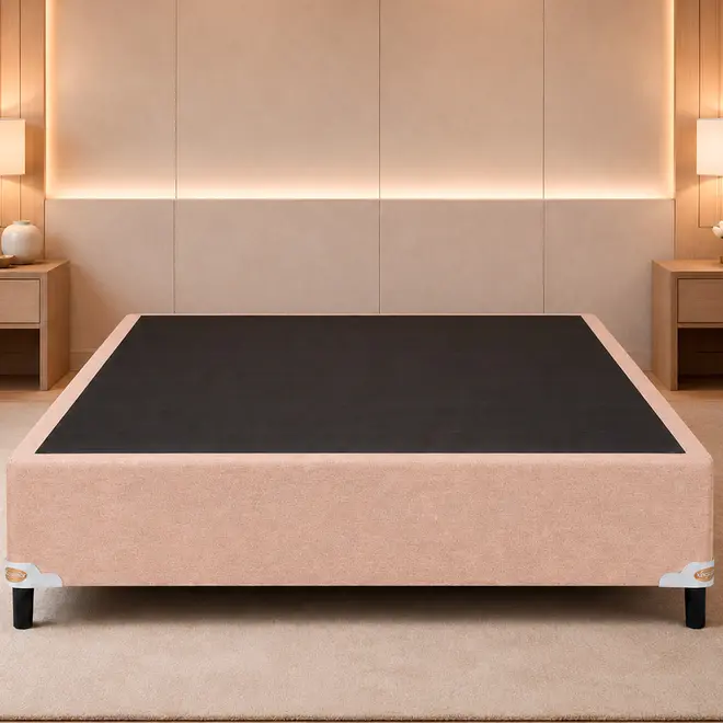 Base Cama Box King Star Linho Bege