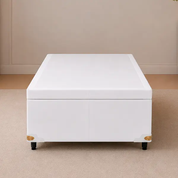 Base Cama Baú Abertura Lateral King Star Korano Branco
