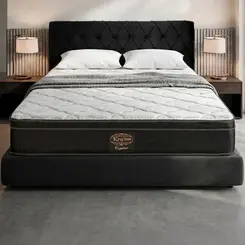 Cabeceira King Star Alexandria Suede Preto