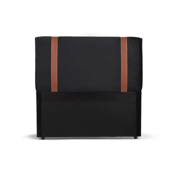 Cabeceira King Star Horus Suede Preto