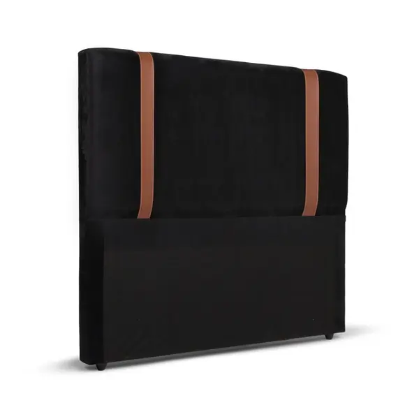 Cabeceira King Star Horus Suede Preto
