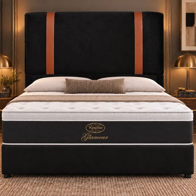 Cabeceira Horus Suede Preto
