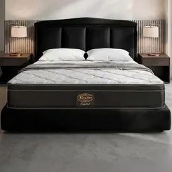 Cabeceira King Star Isis Suede Preto