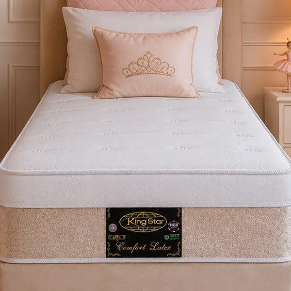Conjunto Cama Box King Star Comfort Latex — Colchão Molas Ensacadas + Base Box — 30 Noites + 1 Ano de Garantia