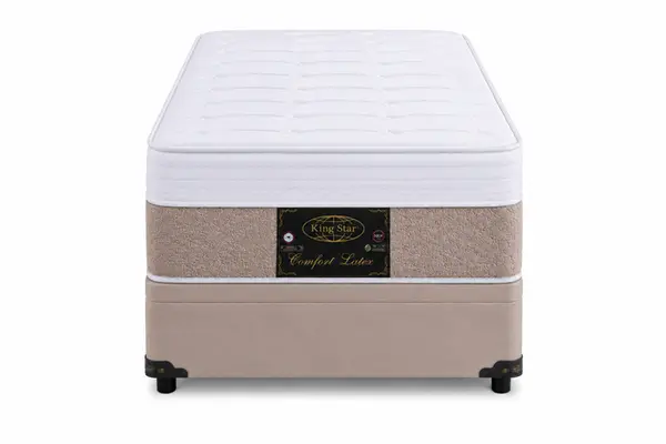 Conjunto Cama Box Baú King Star Comfort Latex — Colchão Molas Ensacadas + Base Box Baú — 30 Noites + 1 Ano de Garantia