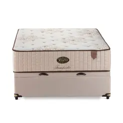 Conjunto Cama Box Baú King Star Firmpedic — Colchão Molas Ensacadas + Base Box Baú, Firme — 30 Noites + 1 Ano de Garantia