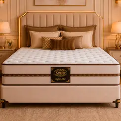 Conjunto Cama Box Super Star Molas Ensacadas | King Star
