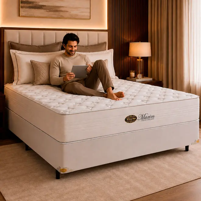 Conjunto Cama Box Maxim Molas Ensacadas | King Star