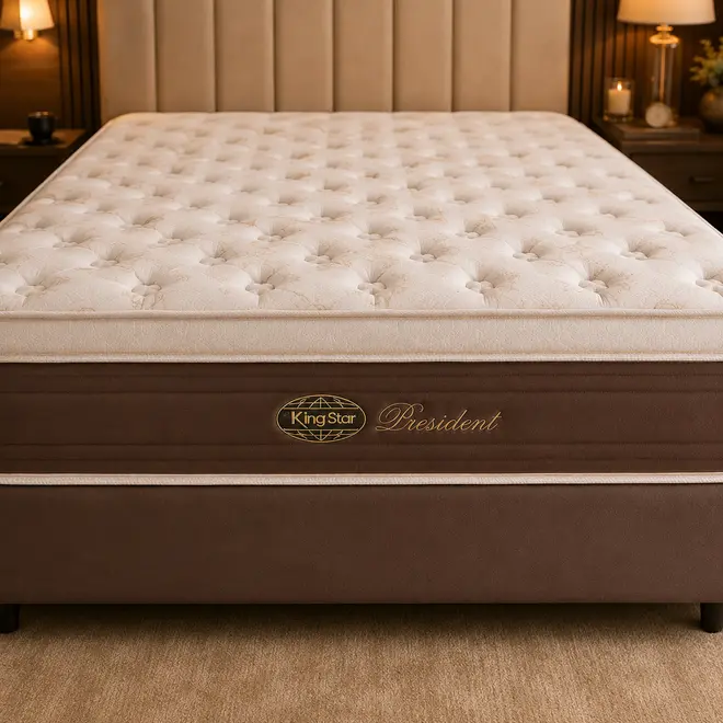 Conjunto Cama Box President Molas Ensacadas | King Star