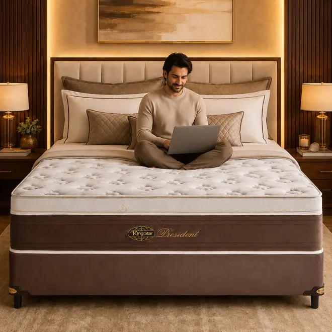Conjunto Cama Box President Molas Ensacadas | King Star