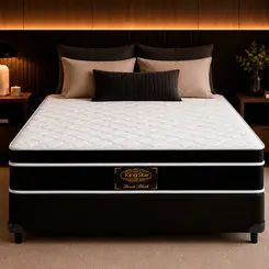 Conjunto Cama Box Sweet Black Molas Bonnel | King Star