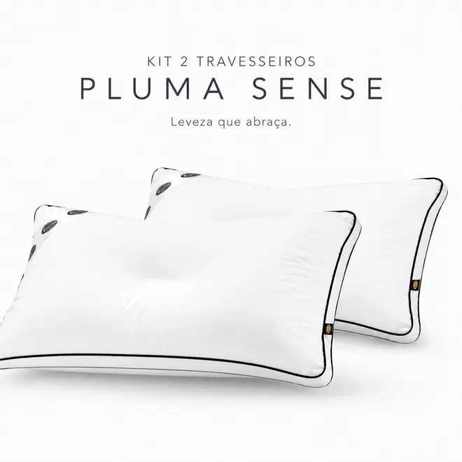 Travesseiro Pluma Sense Duo