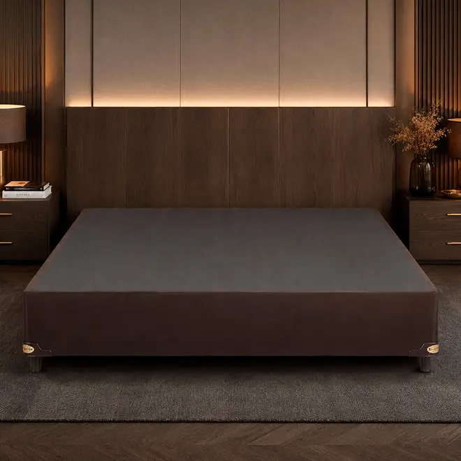 Base Cama Box King Star Suede Marrom