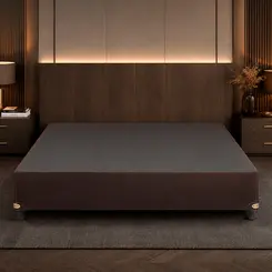 Base Cama Box King Star Suede Marrom